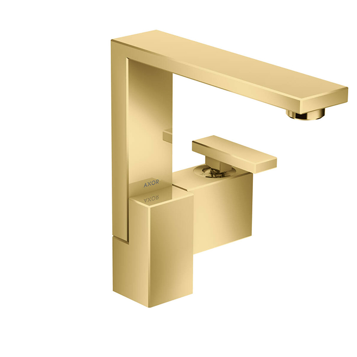 Смесители Смеситель для раковины, на 1 отверстие, с донным клапаном push/open, излив 175 мм, цвет золото 