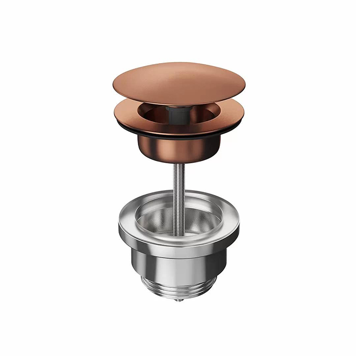 Комплектующие Донный клапан для раковины, брашированная медь, pvd 