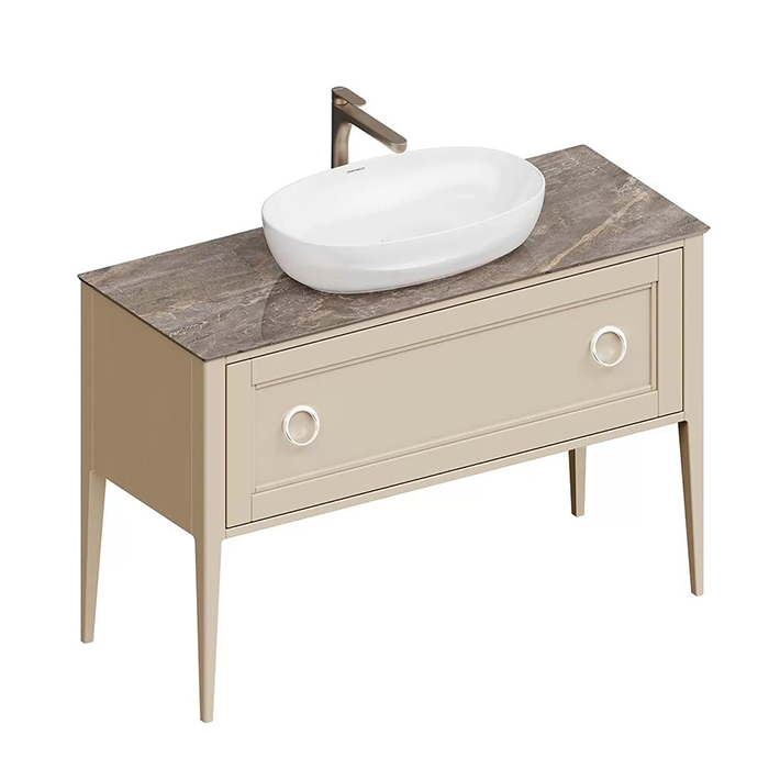 Мебель для ванной Тумба Classic NEO напольная 1+1 ящик 120, капучино матовый 