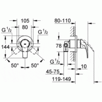 Смесители Гигиенический душ BAUCURVE 
