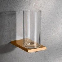 Аксессуары для ванной Стакан для зубных щёток подвесной (бронза шлифованная) 