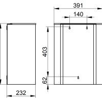 Аксессуары для ванной Ведро для мусора подвесное 30 L (чёрный матовый) 