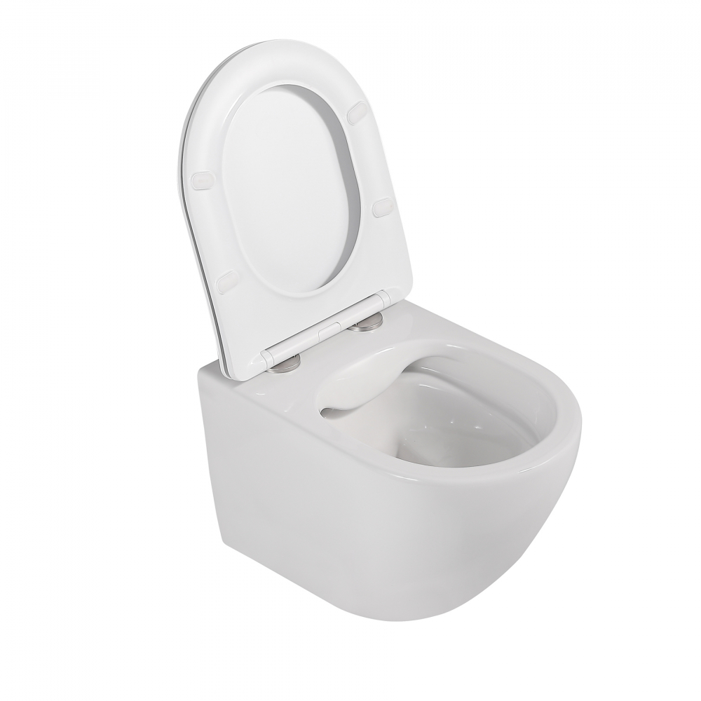 Унитазы Унитаз подвесной белый, безободковый 