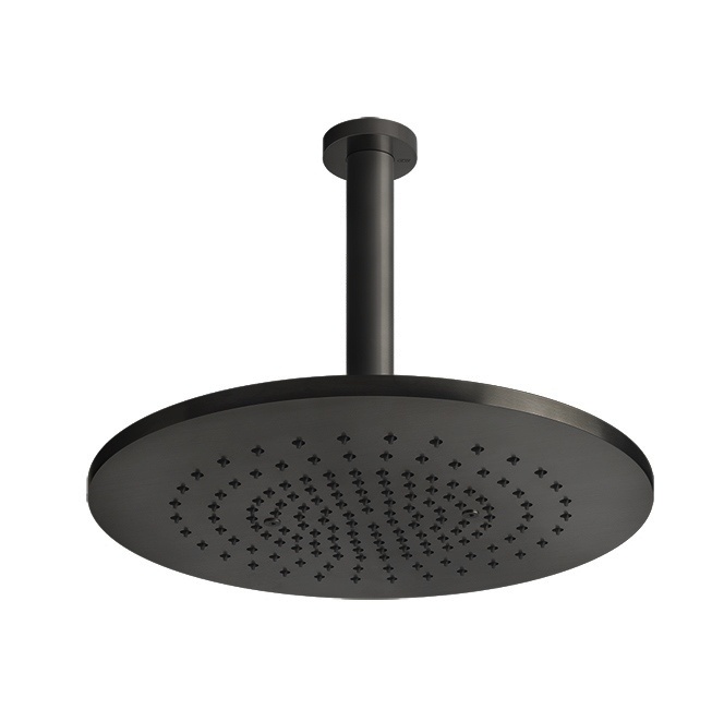 Душевая программа Верхний душ чёрный шлифованный 