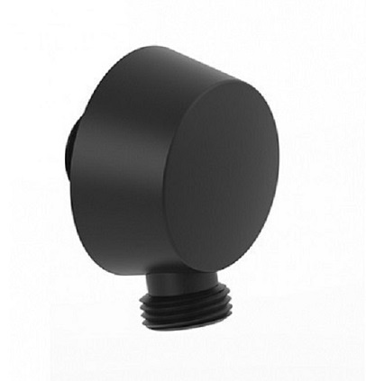 Подключение для душевого шланга чёрный матовый