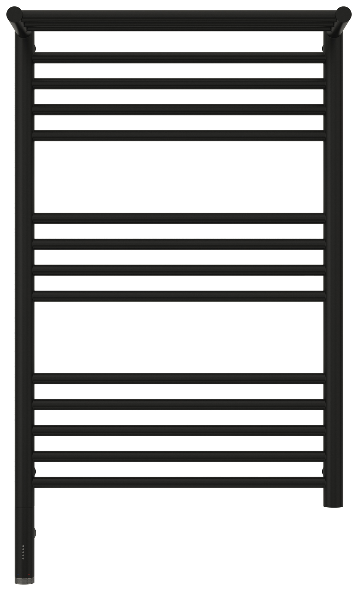 Полотенцесушители Полотенцесушитель электрический с одной полкой 800х500 / МЭМ левый (Матовый чёрный) 