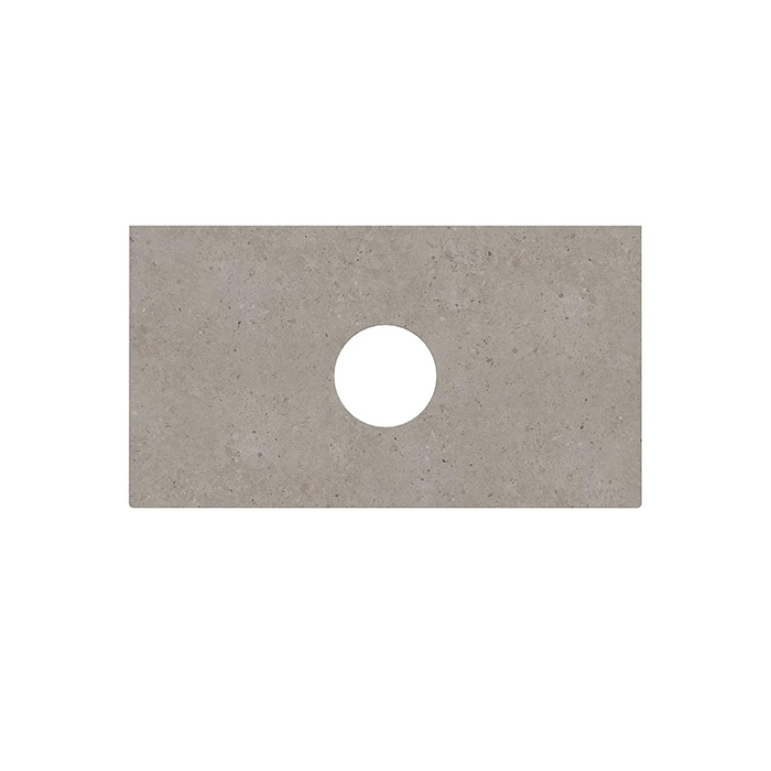 Столешница из керамогранита для накладных раковин Риккарди 90 см, серый матовый (без отверстий)