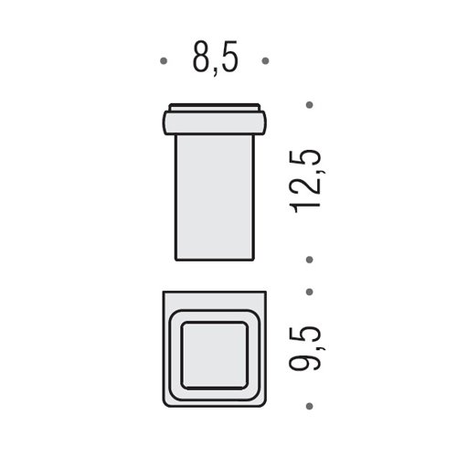 Аксессуары для ванной Стакан подвесной, цвет PVD золото/матовое стекло 