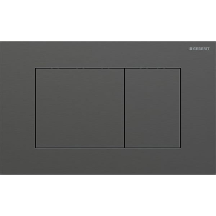 40 Клавиша для двойного смыва, квадратная, цвет хромированный черный матовый