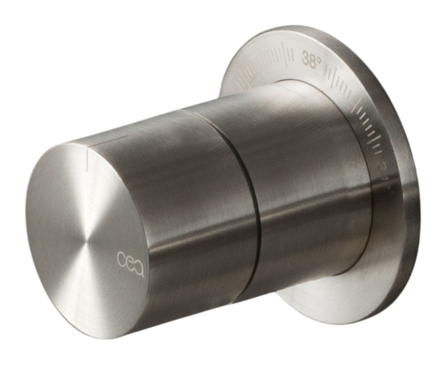 Смесители Термостат Lutezia, настенный, внешняя часть, цвет сатинированная сталь 