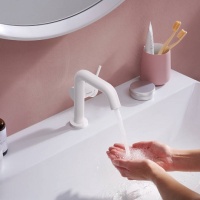 Смесители CoolStart EcoSmart+ Смеситель для раковины, белый матовый 