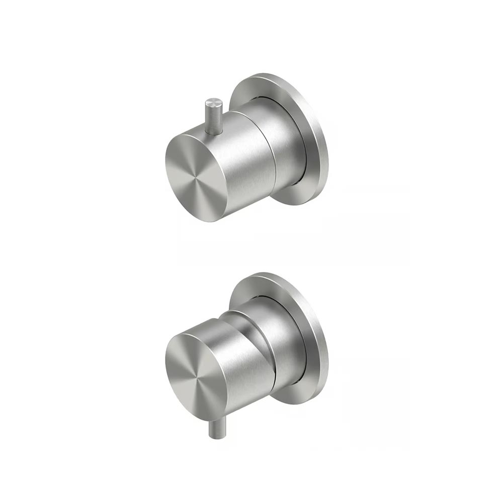 SOURCE Смеситель из стены с переключателем на 2 потребителя, цвет Steel