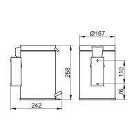 Аксессуары для ванной Ведро для мусора 3 L (чёрный матовый) 