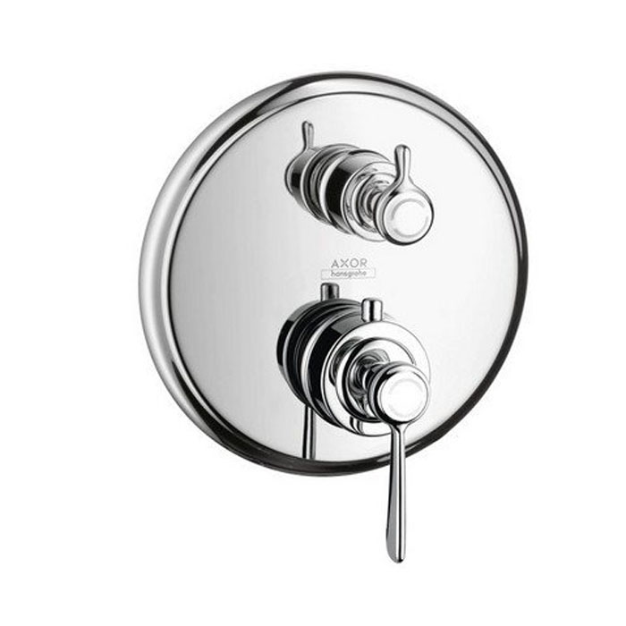 Смесители Термостат с запорным/ переключающим вентилем, с рычаговой рукояткой, СМ, цвет хром 