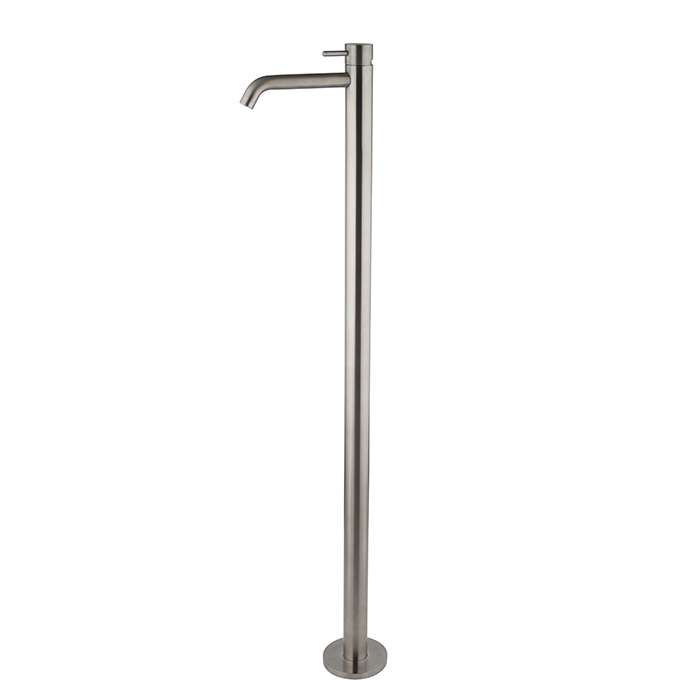 Смеситель для раковины напольного монтажа, в комплекте с внутренней частью, цвет INOX