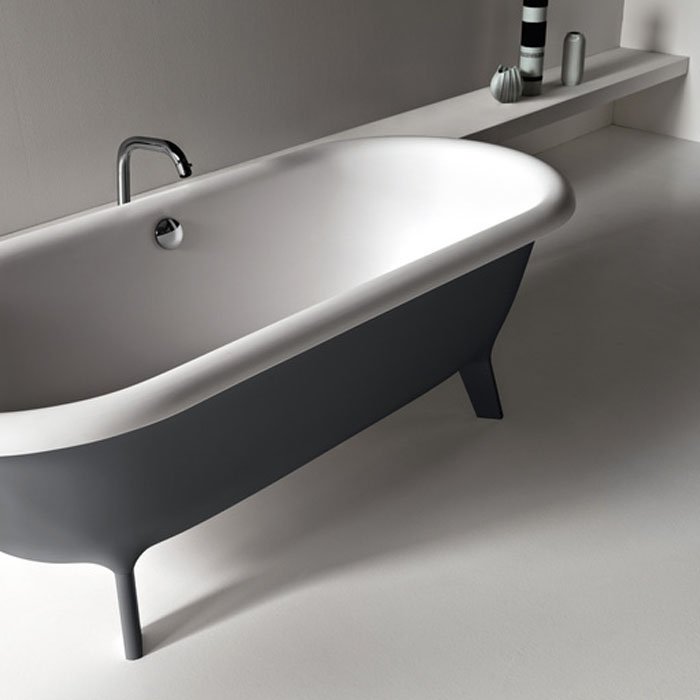 Ванны Ванна отдельностоящая 178х79х59.5 см, цвет: темно-серая 