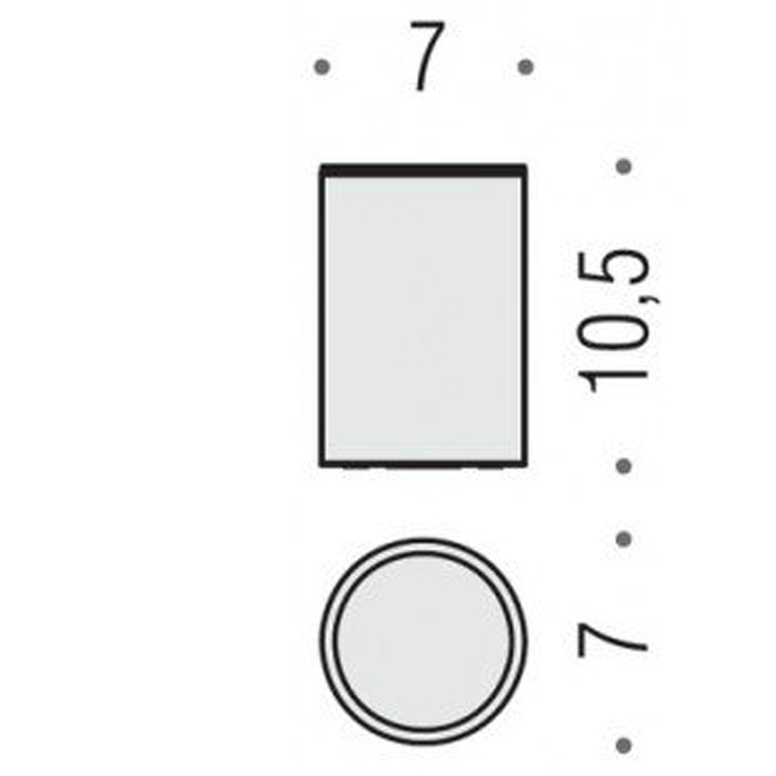 Аксессуары для ванной Стакан настольный, металлический, цвет хром 