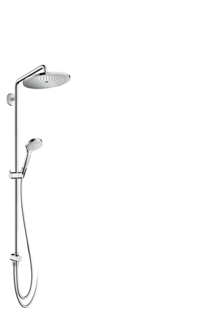 Душевая программа Showerpipe 280 1jet Reno, верхний душ, ручной душ, шланг для душа, ползунок, душевая штанга, хром 