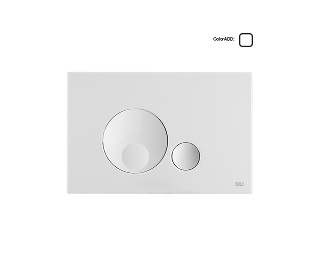 Системы инсталляции Панель механическая двойная GLOBE, пластик, белый 