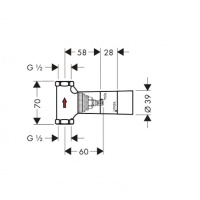 Смесители Скрытая часть для запорного вентиля, 52 л/мин 