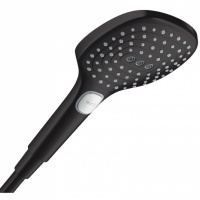 Комплектующие Ручной душ 120 мм, 3 типа струи RainAir, Rain, Whirl, кнопка Select, черный 