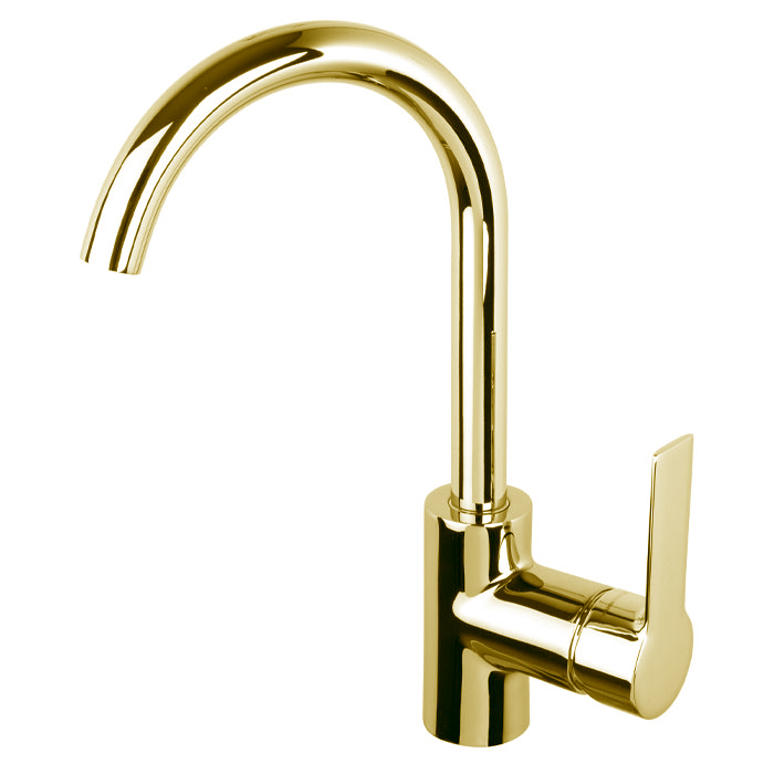 Смесители Смеситель для раковины, на 1 отверстие, цвет золото 