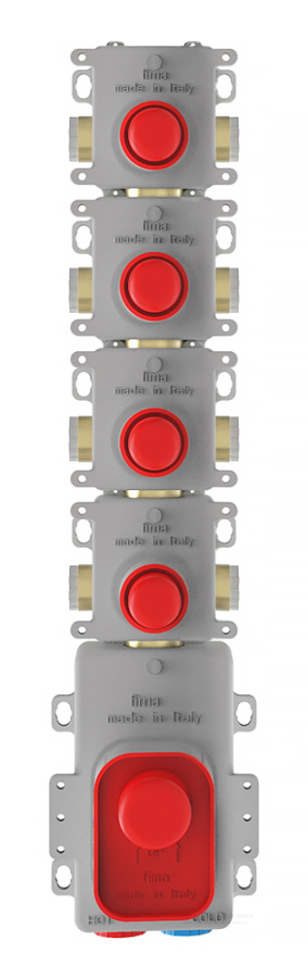 Смесители Cкрытая часть для термостата с 4 запорными вентилями 