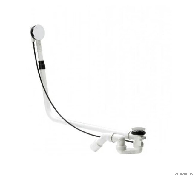 Слив-перелив, для ванны, длина троса, мм-1070, цвет-хром