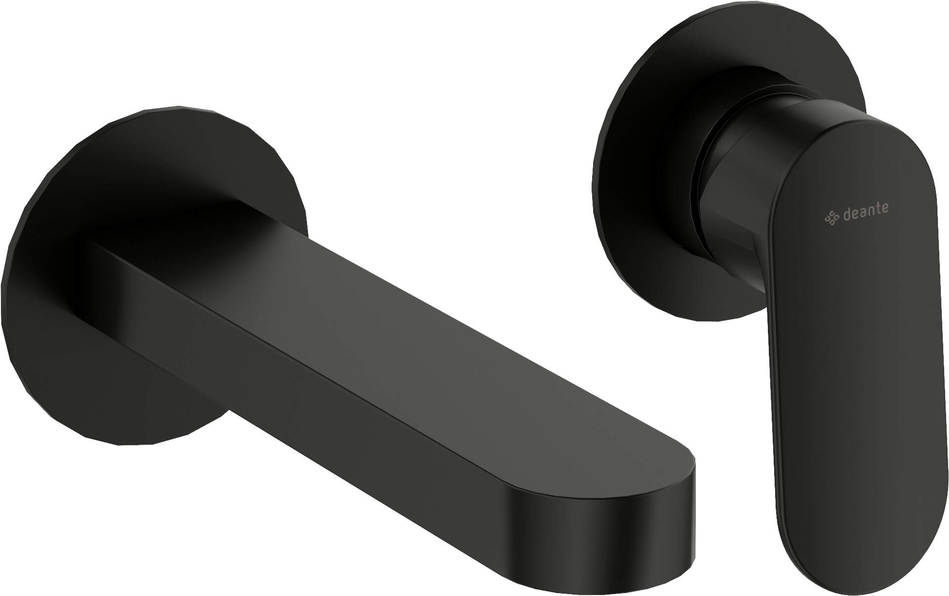 Смесители Смеситель для раковины настенный с внутр.частью (черный) 