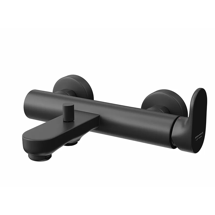 Смесители Смеситель для ванны настенный с переключением ванна/душ, без лейки, матовый черный 