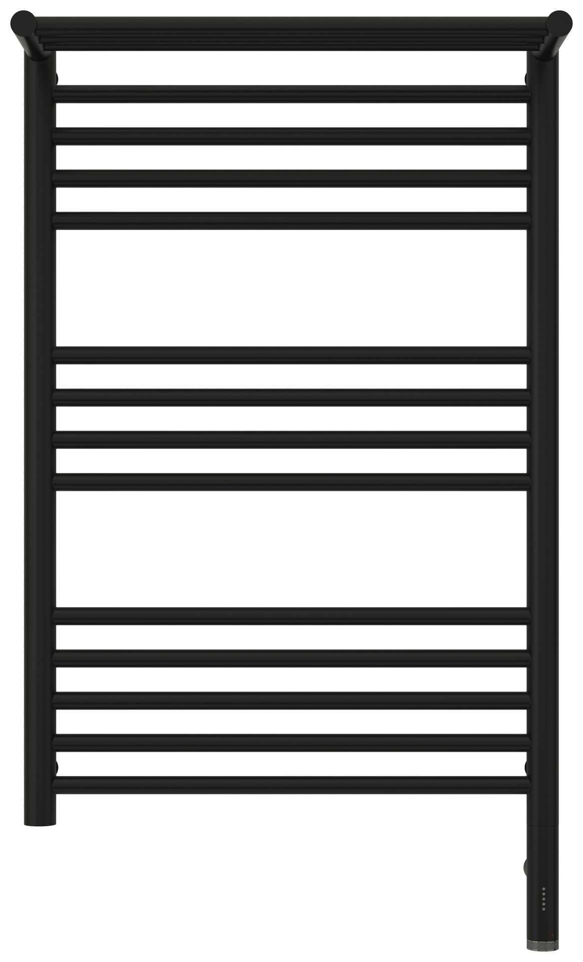 Полотенцесушители Полотенцесушитель электрический с одной полкой 800х500 / МЭМ правый (Матовый чёрный) 