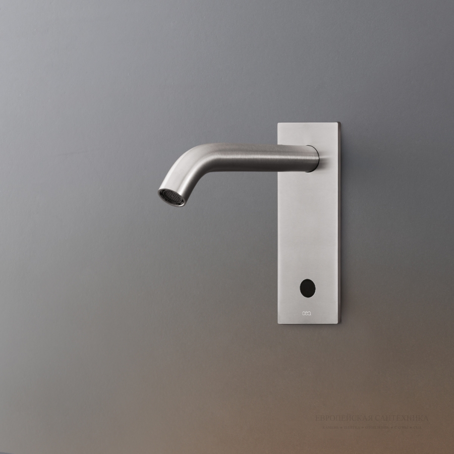 Смесители Смеситель для раковины Infrared Taps and Sensors, настенный, с инфракрасным датчиком присутствия, внешняя часть, цвет сатинированная сталь 