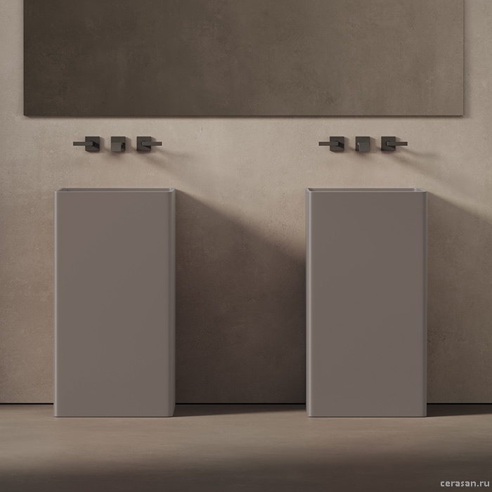 Раковины Раковина напольная 450х450хh900 мм, цвет grey brown 