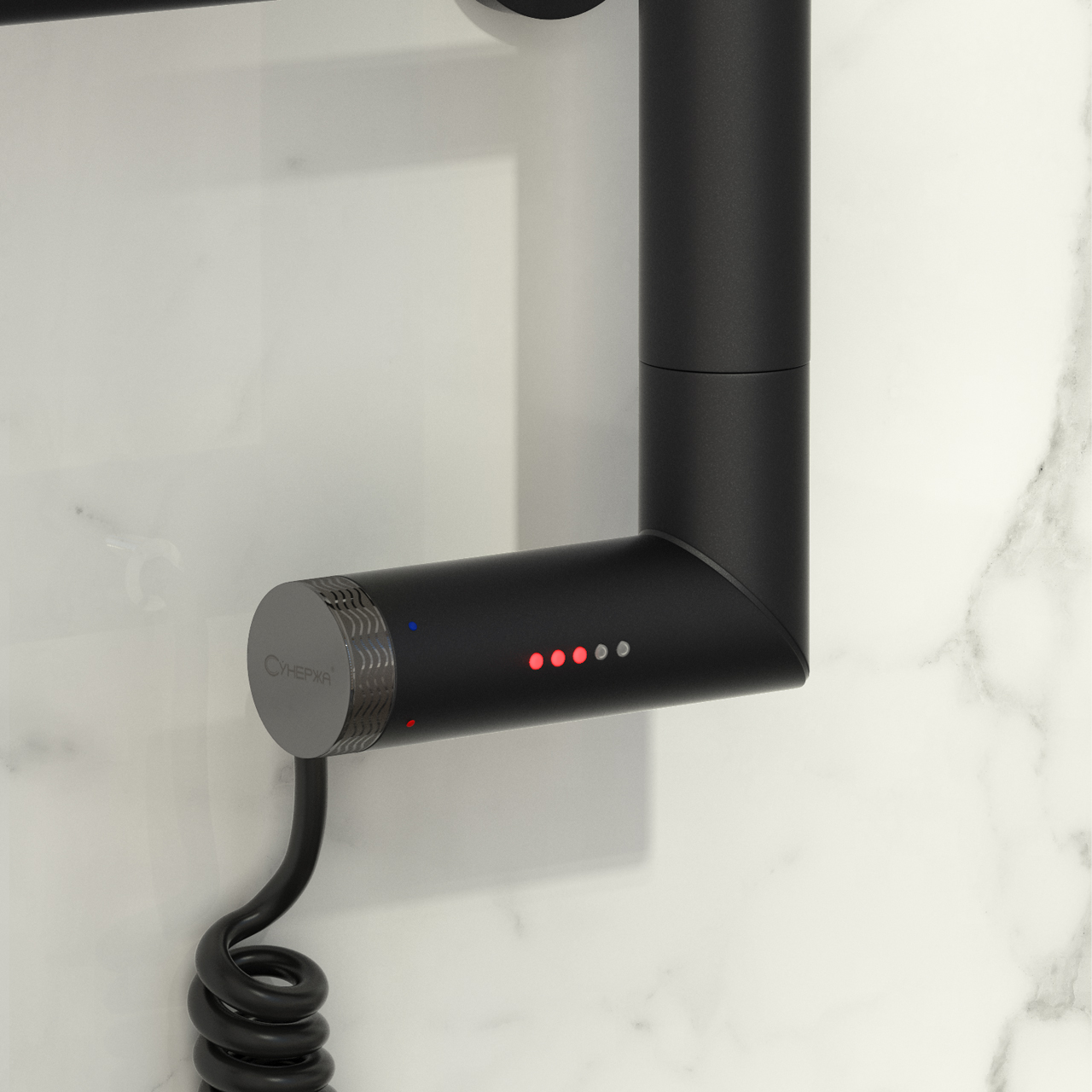 Полотенцесушители Полотенцесушитель электрический 600х500 / МЭМ правый (Тёмный титан муар) 