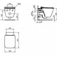 Унитазы AquaBlade Подвесной унитаз с крышкой микролифт, евробелый 