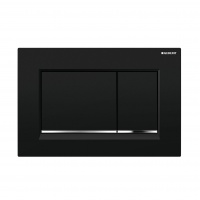 Системы инсталляции Omega 30 115.080.KM.1 Накладная панель для унитаза (Черный | Хром) 