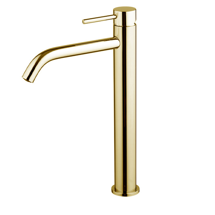Смесители Смеситель для раковины, высота 295 мм, излив 167 мм, с донным клапаном click-clack, цвет золото матовое 