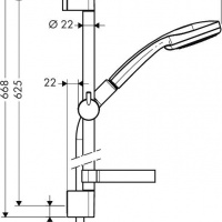 Душевая программа Душевой гарнитур, хром 