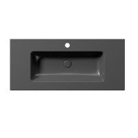 Раковины Раковина подвесная 102*46 см (чёрный матовый) 