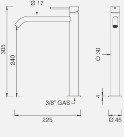 Смесители Настольный смеситель для раковины с цветной ручкой (открывается в холодной воде) 