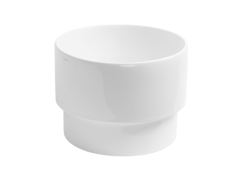 Раковины Раковина чаша на столешницу/полувстраеваемая сверху 33xh42 см, без отверстия для смесителя, без перелива, цвет белый 