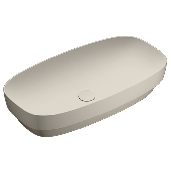 Раковины Раковина 75x40 встраиваемая, без отверстия под смеситель, покрытие Cataglaze+, цвет Sabbia Satinato 