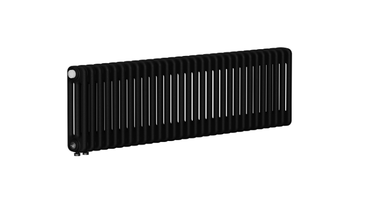Радиатор 3-х трубчатый 3037, 30 секций, 1380xh365, подключение нижнее, антрацит матовый