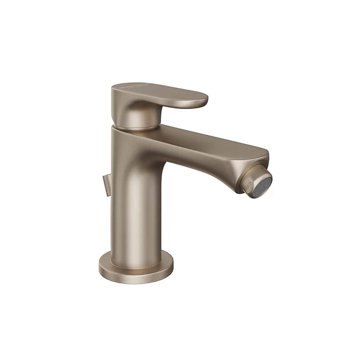 Смесители Смеситель для биде однорычажный с донным клапаном, золотой атласный 