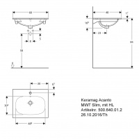 Раковины Раковина для мебели 600*480 мм 