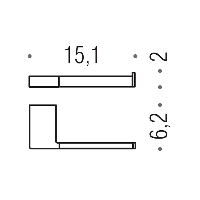 Аксессуары для ванной Держатель для туалетной бумаги DX, цвет графит матовый 
