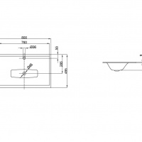 Раковины Раковина встраиваемая сверху 80x50 см, белая 