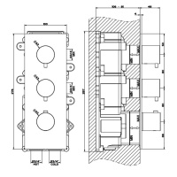 Смесители WELLNESS Термостат для ванны внешняя часть черный матовый 