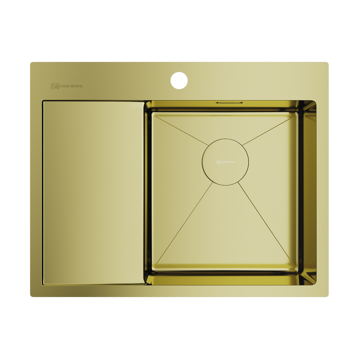 Кухонные мойки Кухонная мойка 650x510x200 Akisame 65-R-LG нержавеющая сталь/светлое золото 