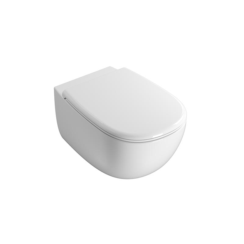 Унитазы Унитаз подвесной безободковый 53х35 см, цвет белый 